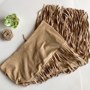 NEW YORK & COMPANY | suede fringe skirt